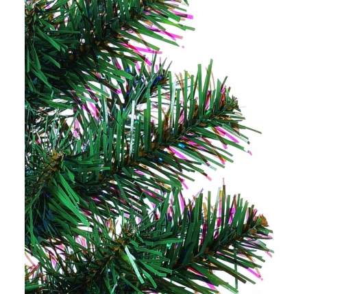 Árbol de Navidad artificial puntas iridiscentes PVC verde 240cm