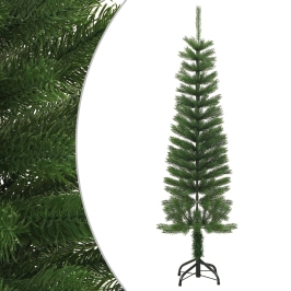 Árbol de Navidad artificial estrecho con soporte PE 150 cm