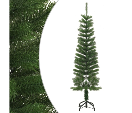 Árbol de Navidad artificial estrecho con soporte PE 150 cm