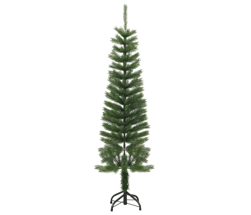 Árbol de Navidad artificial estrecho con soporte PE 150 cm