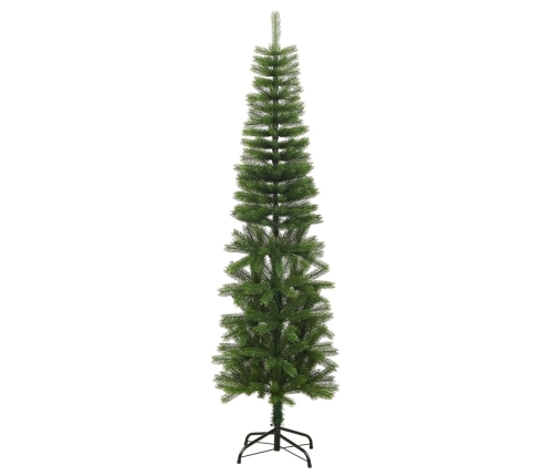 Árbol de Navidad artificial estrecho con soporte PE 180 cm