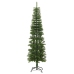 Árbol de Navidad artificial estrecho con soporte PE 180 cm