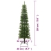 Árbol de Navidad artificial estrecho con soporte PE 180 cm