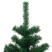 Árbol de Navidad preiluminado con luces y soporte verde 150 cm