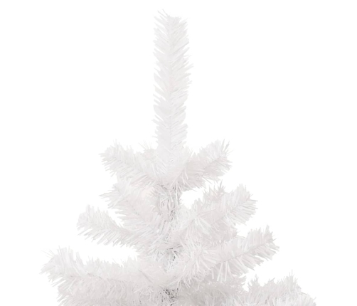 Árbol de Navidad en espiral con luces y macetero blanco 120 cm