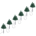 Árboles de Navidad para caminos 6 uds PVC 45 LED blanco cálido