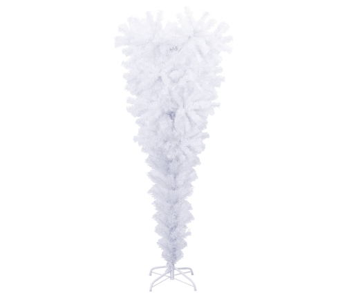 Árbol de Navidad artificial al revés con soporte blanco 120 cm