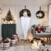 Árbol de Navidad artificial al revés con soporte blanco 150 cm