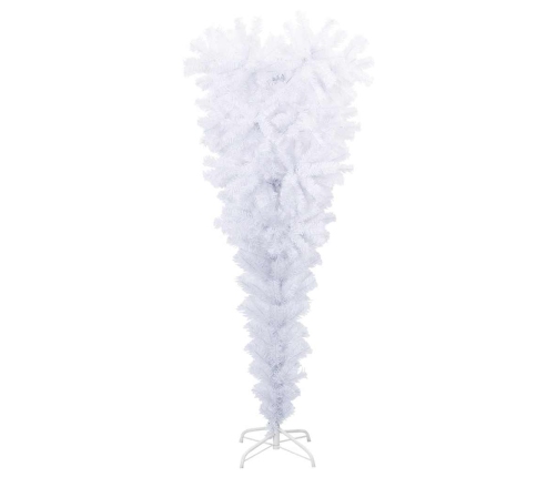 Árbol de Navidad artificial al revés con soporte blanco 150 cm