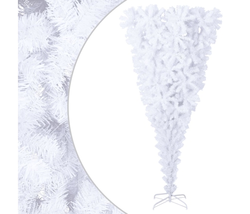 Árbol de Navidad artificial al revés con soporte blanco 180 cm