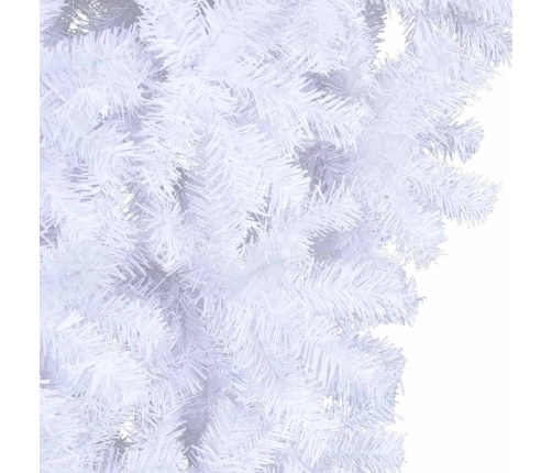 Árbol de Navidad artificial al revés con soporte blanco 210 cm