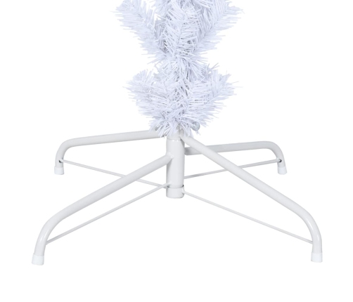 Árbol de Navidad artificial al revés con soporte blanco 210 cm