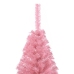 Medio árbol de Navidad artificial con soporte PVC rosa 120 cm