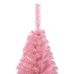 Medio árbol de Navidad artificial con soporte PVC rosa 150 cm