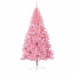 Medio árbol de Navidad artificial con soporte PVC rosa 180 cm