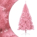 Medio árbol de Navidad artificial con soporte PVC rosa 210 cm