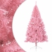 Medio árbol de Navidad artificial con soporte PVC rosa 240 cm