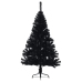 Medio árbol de Navidad artificial con soporte PVC negro 120 cm