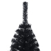 Medio árbol de Navidad artificial con soporte PVC negro 120 cm