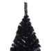 Medio árbol de Navidad artificial con soporte PVC negro 180 cm