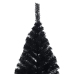 Medio árbol de Navidad artificial con soporte PVC negro 210 cm