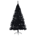 Medio árbol de Navidad artificial con soporte PVC negro 240 cm