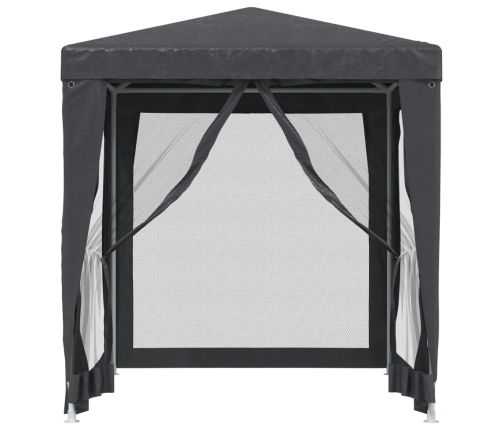 Carpa para fiestas 4 paredes de malla HDPE gris antracita 2x2 m