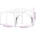 Carpa para fiestas con 6 paredes de malla HDPE azul 3x6 m