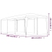Carpa para fiestas con 8 paredes de malla HDPE azul 3x9 m