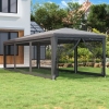 Carpa para fiestas 8 paredes de malla HDPE gris antracita 3x9 m