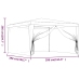 Carpa para fiestas 4 paredes de malla HDPE gris antracita 4x4 m