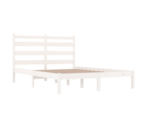 Estructura de cama madera maciza pino blanco 120x190 cm