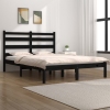 Estructura de cama madera maciza pino negra doble 120x190 cm