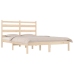 Estructura de cama de madera maciza de pino 140x190 cm