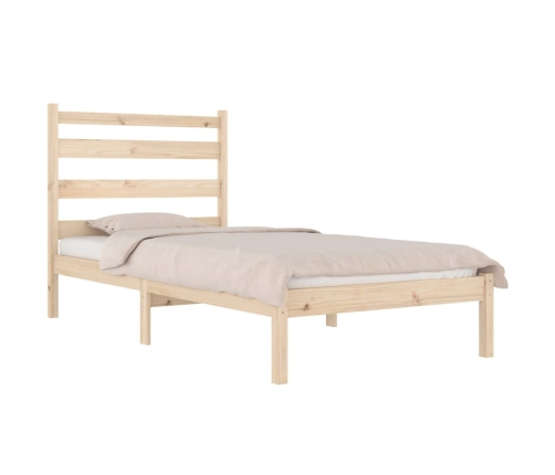 Estructura de cama de madera maciza de pino 90x200 cm