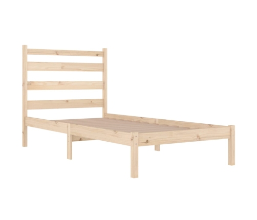 Estructura de cama de madera maciza de pino 90x200 cm