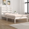 Estructura de cama madera maciza de pino blanco 90x200 cm