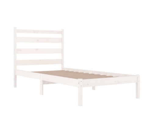 Estructura de cama madera maciza de pino blanco 100x200 cm