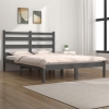 Estructura de cama madera maciza de pino gris 120x200 cm