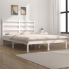 Estructura de cama de madera maciza de pino blanca 140x200 cm