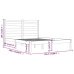 Estructura de cama de madera maciza de pino negra 200x200 cm