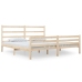Estructura de cama sin colchón madera maciza pino 140x190 cm