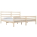 Estructura de cama sin colchón madera maciza pino 140x190 cm