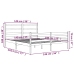 Estructura de cama sin colchón madera maciza pino 140x190 cm