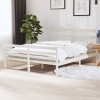 Estructura de cama sin colchón madera pino blanco 140x190 cm