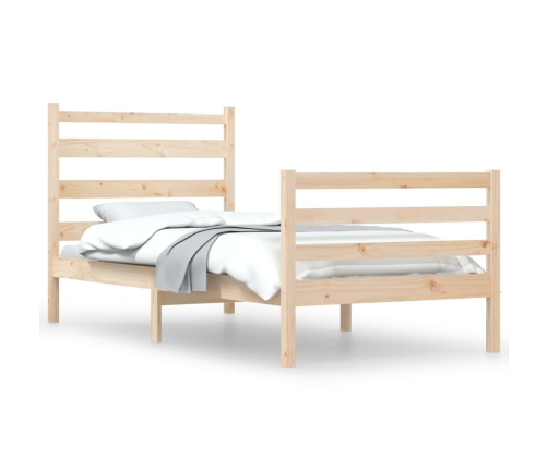 Estructura de cama sin colchón madera maciza de pino 90x200 cm