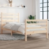 Estructura de cama sin colchón madera maciza de pino 90x200 cm