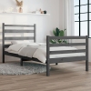 Estructura de cama de madera maciza de pino 90x200 cm gris