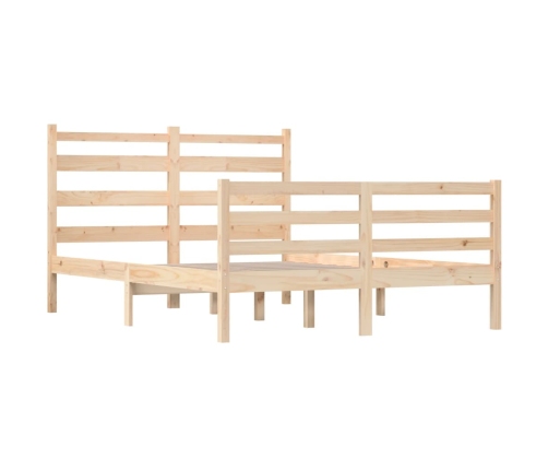 Estructura de cama sin colchón madera de pino maciza 120x200 cm