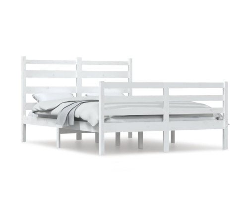Estructura de cama sin colchón madera pino blanco 120x200 cm